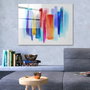 Wallity Cuadro decorativo multicolor de cristal templado 50 x 70 cm